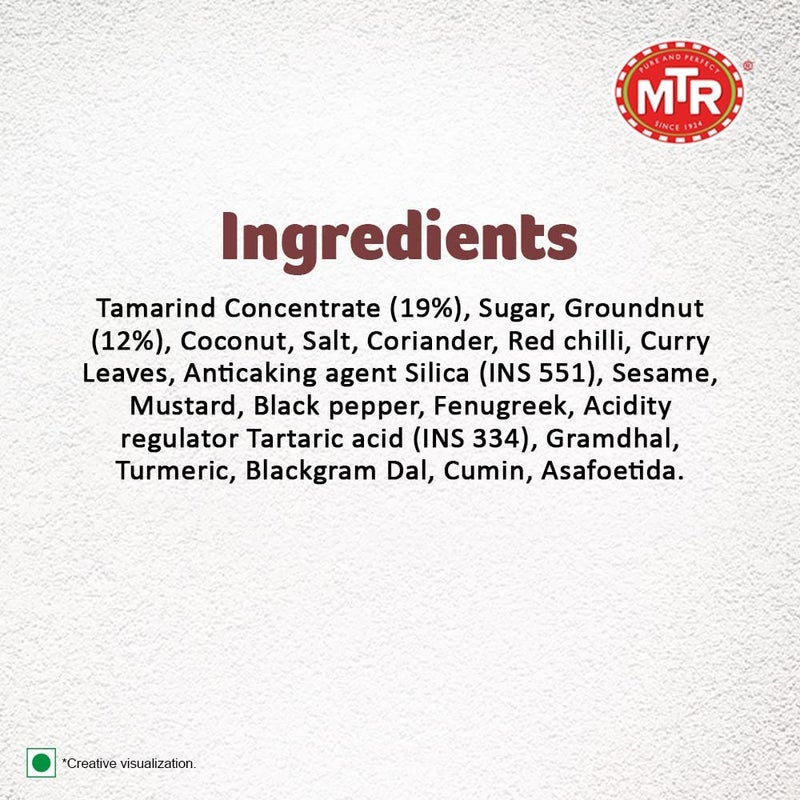 MTR Puliogare Powder - Authentic Indian Spice Blend of Tamarind, Coconut, Red Chilli, Jaggery, Peanuts, Coriander, Curry leaves and Sesame - Ideal for Tamarind Rice in 3 Easy Steps - 200g - Image 2